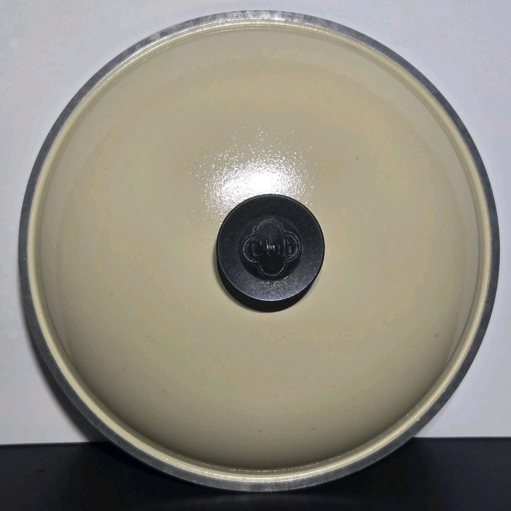 Vintage Club Aluminum 10in Dutch Oven Skillet Almond Beige Replacement LID ONLY
